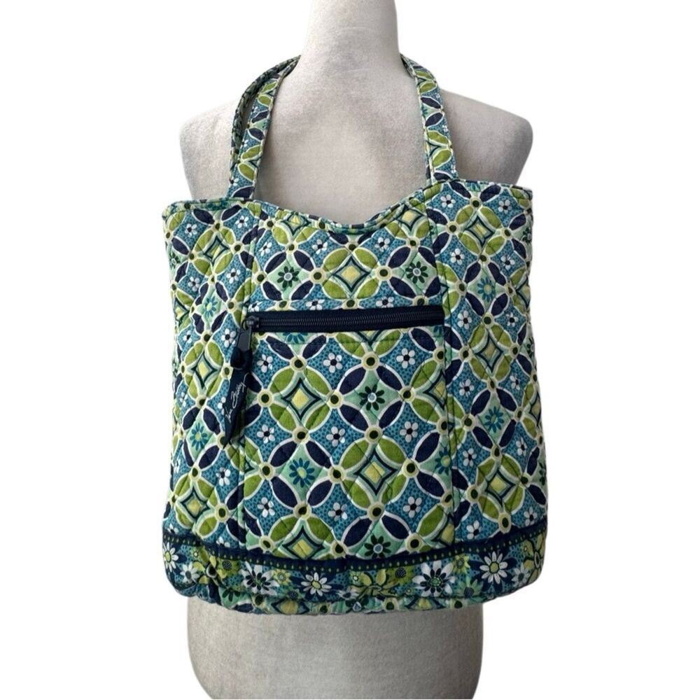 Vera Bradley Blue & Green Quilted Pattern Tote